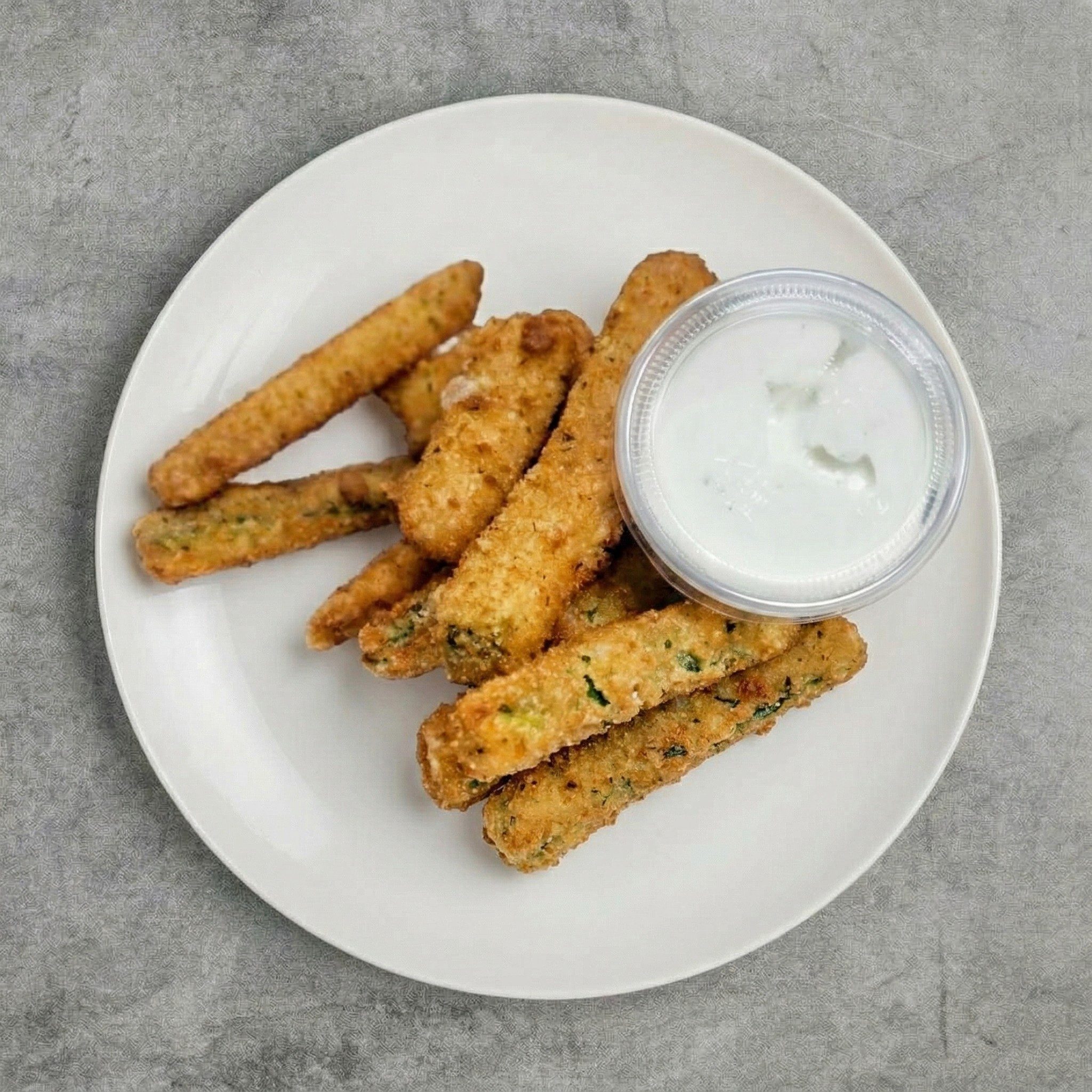 Breaded Zucchini Slices.