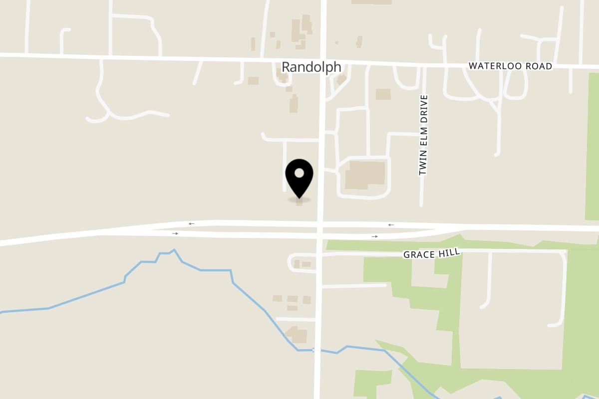 Map showing the location of Bob's Pizza Bob's Pizza Randolph on 1539 OH-44 in Atwater
